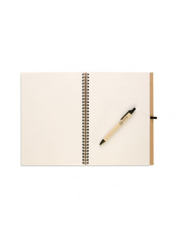 I'M.SOLAR A5-notitieboek + pen van gerecycled karton I'M.SOLAR A5-notitieboek + pen van gerecycled karton