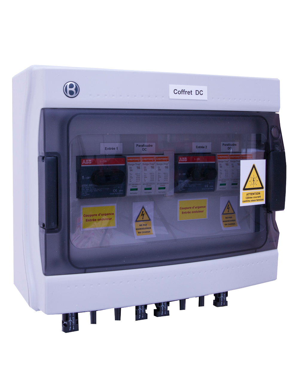 DC box protection at 25A and 1000V DC - 2x MPPT DC box protection at 25A and 1000V DC - 2x MPPT