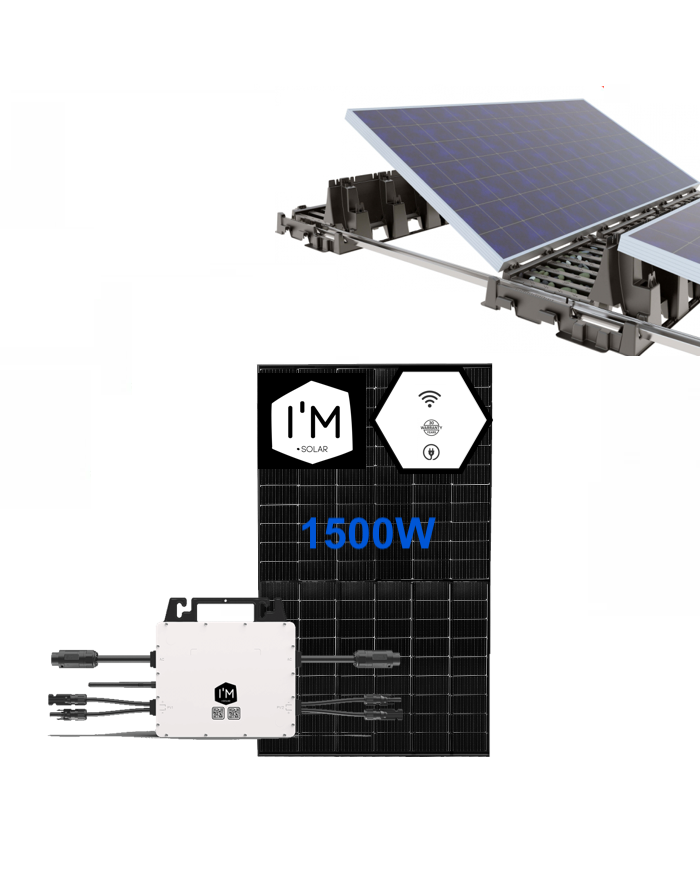 1500W Solar Kit - I'M SOLAR - Bodeninstallation