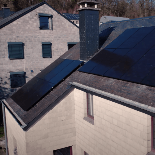 House with solar panel